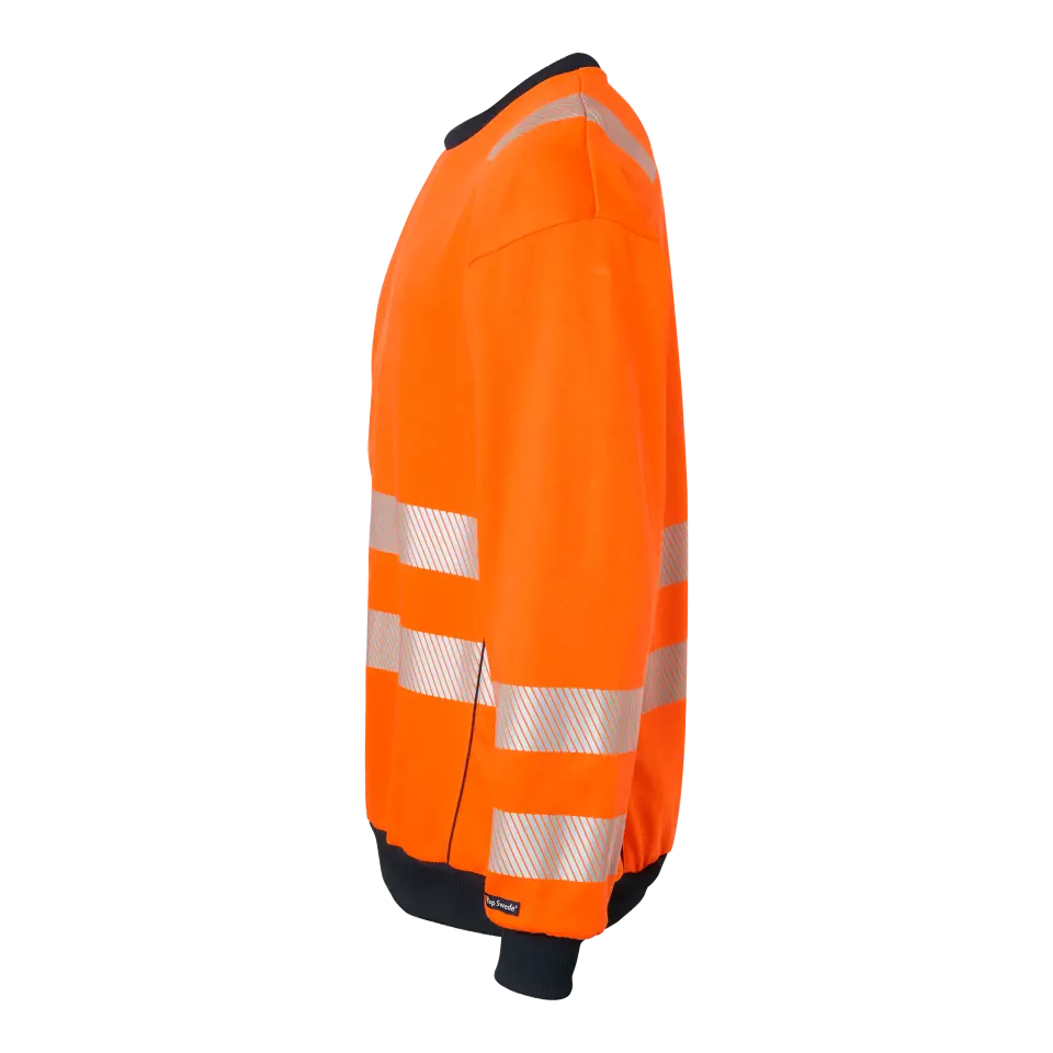 Top Swede 1000740811, High-Visibility Sweatshirt, High Vis Orange/Black, image 4, gallery thumbnail