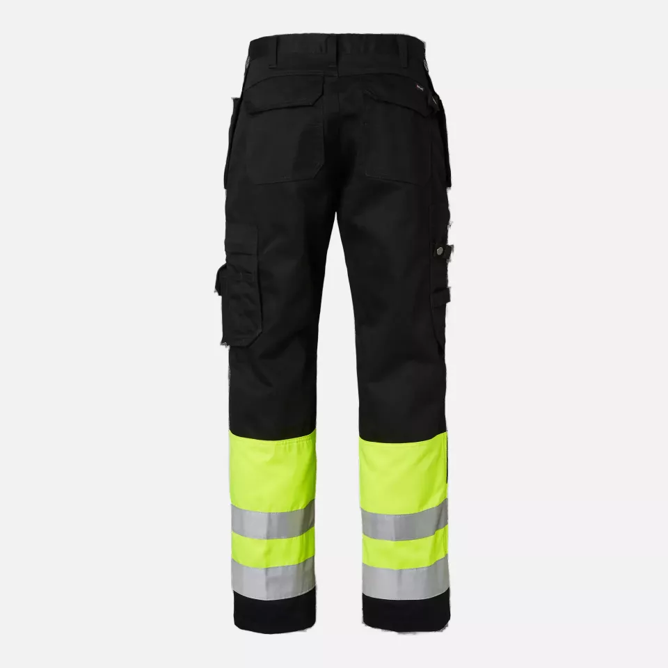 Top Swede 1000825914, Craftsmen Trousers High-Visibility, Black/High Vis Yellow, image 2, gallery thumbnail
