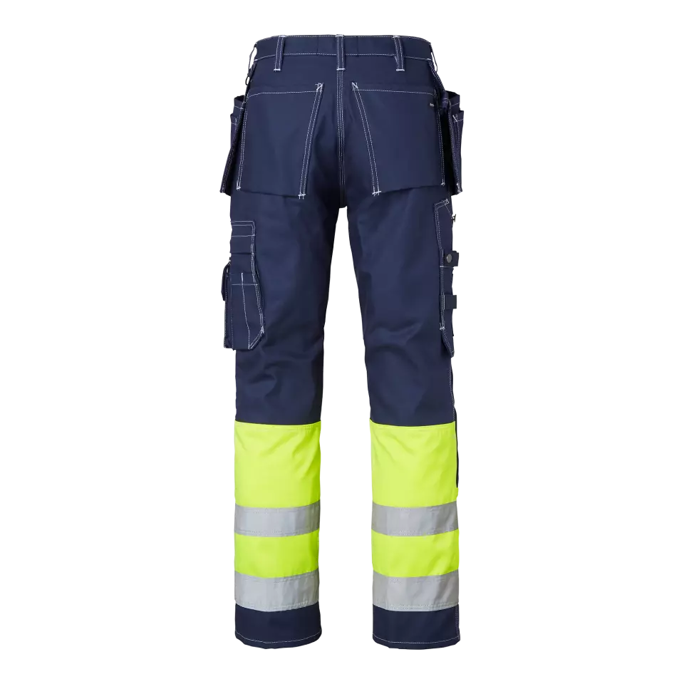 Top Swede 1000857960, Craftsmen Trousers High-Visibility, Navy/High Vis Yellow, image 2, gallery thumbnail