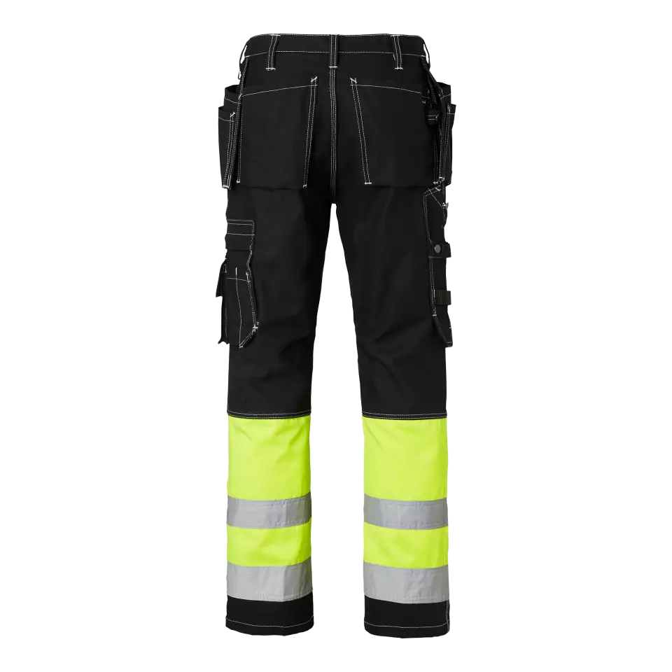 Top Swede 1000857914, Craftsmen Trousers High-Visibility, Black/High Vis Yellow, image 2, gallery thumbnail