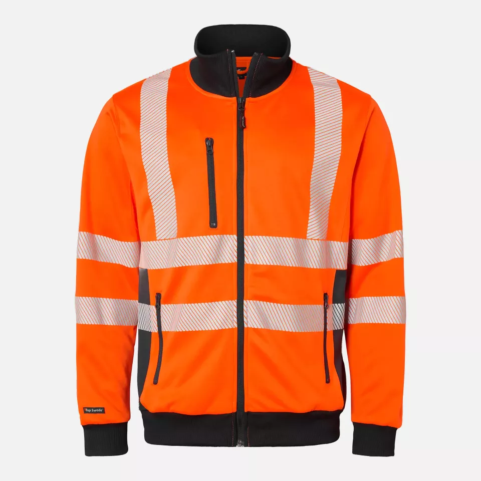 Top Swede 1000712991, Warnschutz-Sweatjacke, Warnorange/Marine, image 1, gallery thumbnail