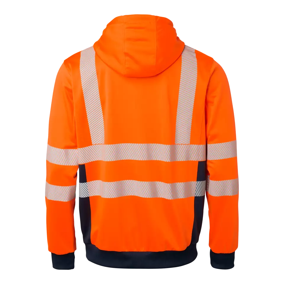 Top Swede 1000728991, High-Visibility Sweat Jacket, High Vis Orange/Navy, image 2, gallery thumbnail