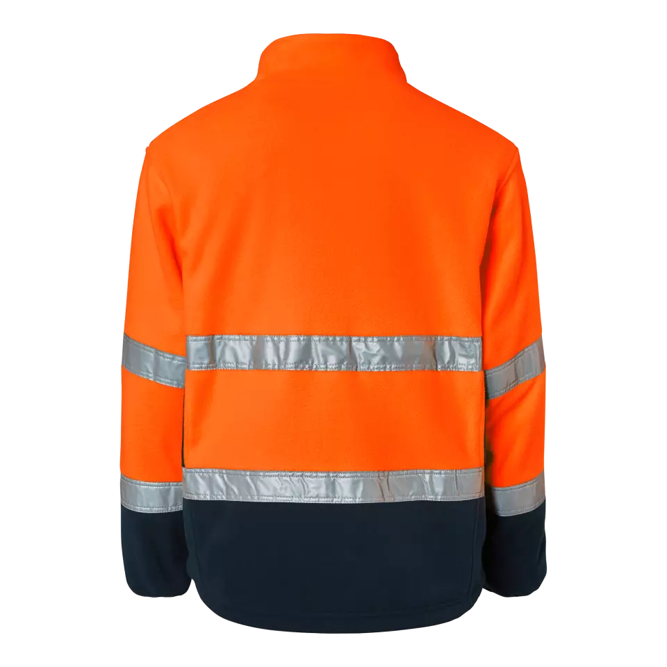 Top Swede 1000859991, High-Visibility Fleece Jacket, Orange/Navy, image 2, gallery thumbnail
