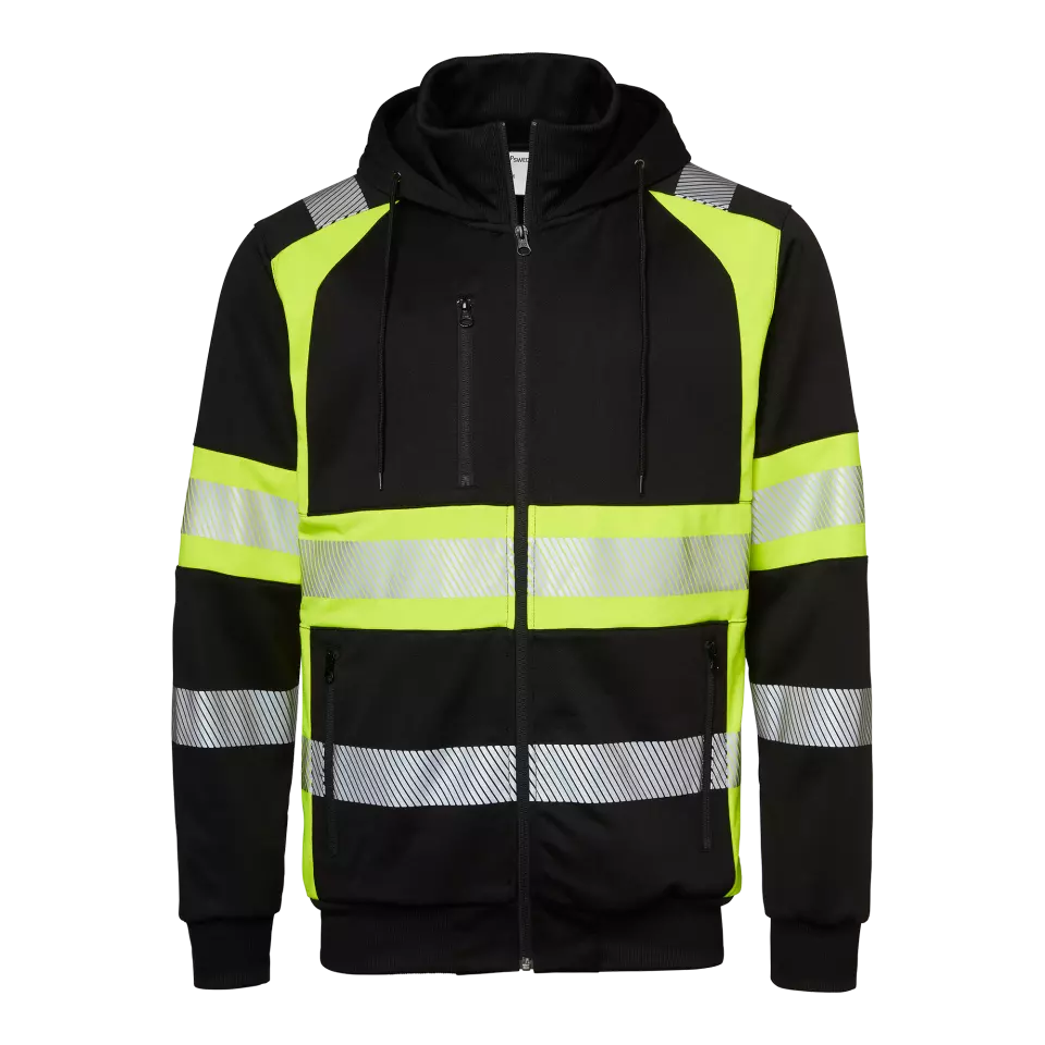 Top Swede 1001889914, Kapuzen-Sweatjacke, Schwarz/Warngelb, image 1, gallery thumbnail