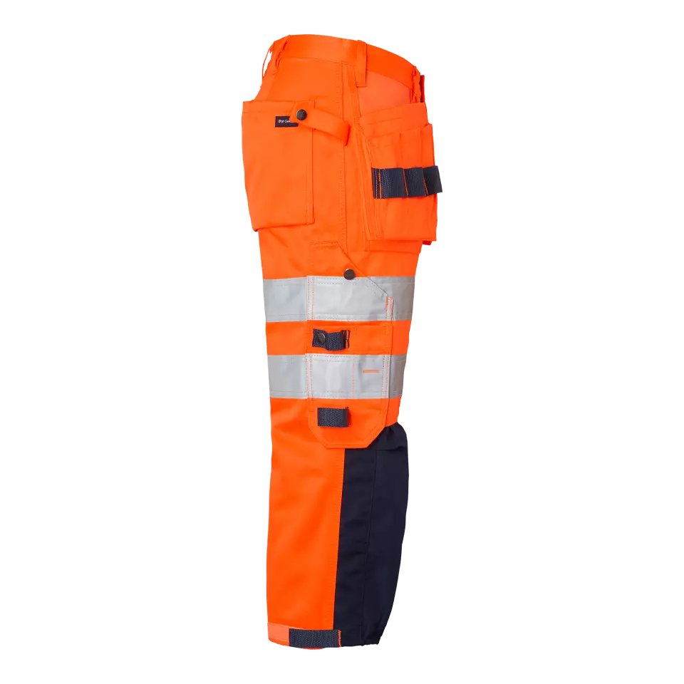 Top Swede 1000826991, Warnschutz-Handwerker-3/4-Hose, Warnorange/Marine, image 3, gallery thumbnail