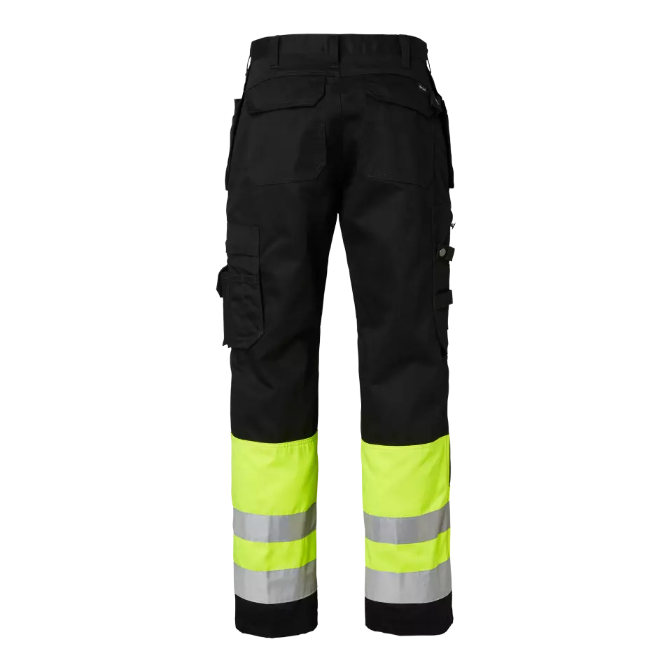Top Swede 1000825914, Craftsmen Trousers High-Visibility, Black/High Vis Yellow, image 2, gallery thumbnail