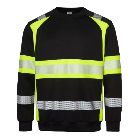 1001888914, Top Swede Warnschutz-Sweatshirt, Schwarz/Gelb