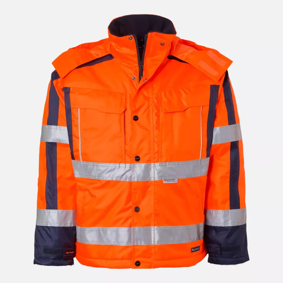 Top Swede 1001329811, Warnschutz-Arbeitsjacke, Leuchtorange/Marine, image 1, gallery thumbnail