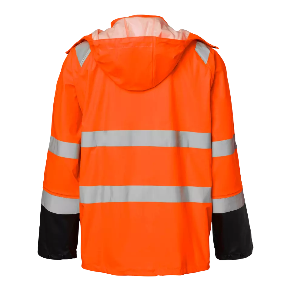 Top Swede 1000732990, High-Visibility Rain Jacket, Orange/Black, image 2, gallery thumbnail