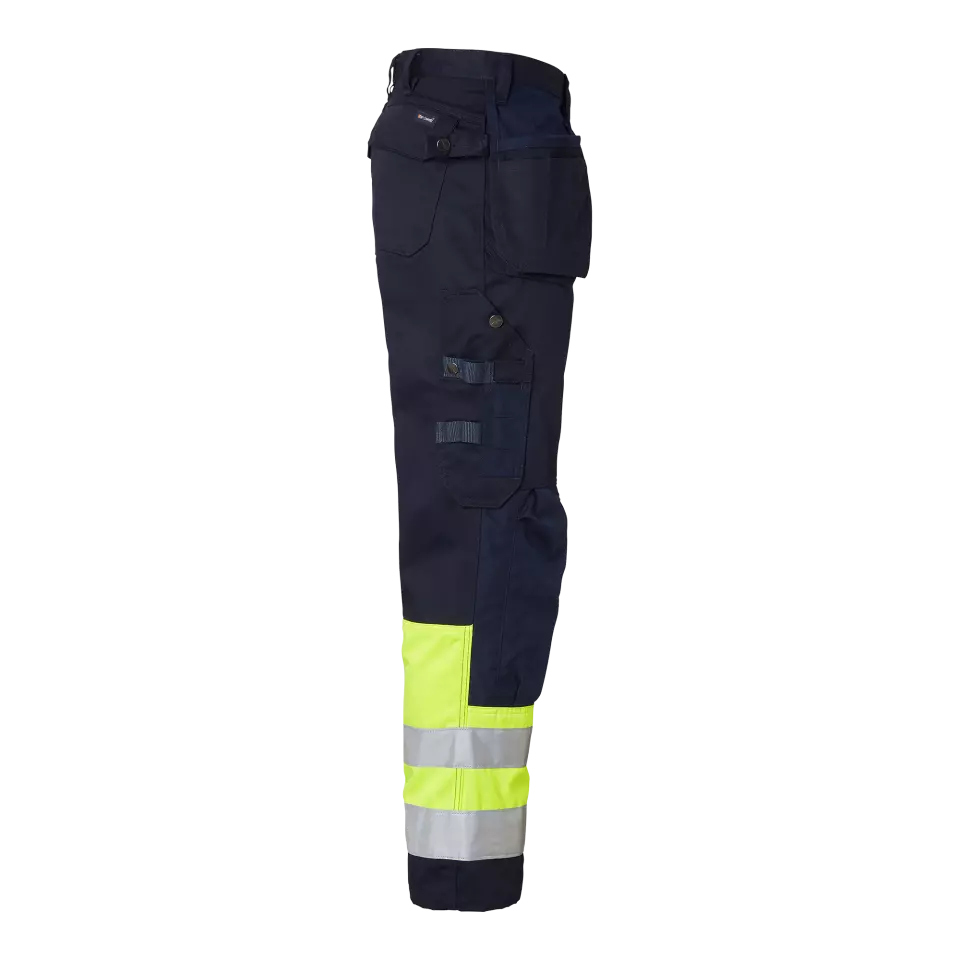 Top Swede 1000825960, Craftsmen Trousers High-Visibility, Navy/High Vis Yellow, image 3, gallery thumbnail
