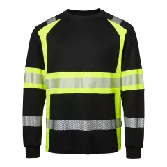 1001887914, Top Swede Long Sleeve T-Shirt, Black/High Vis Yellow