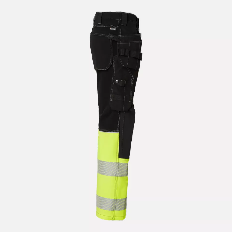 Top Swede 1000882914, Craftsmen Trousers High-Visibility, Black/High Vis Yellow, image 3, gallery thumbnail