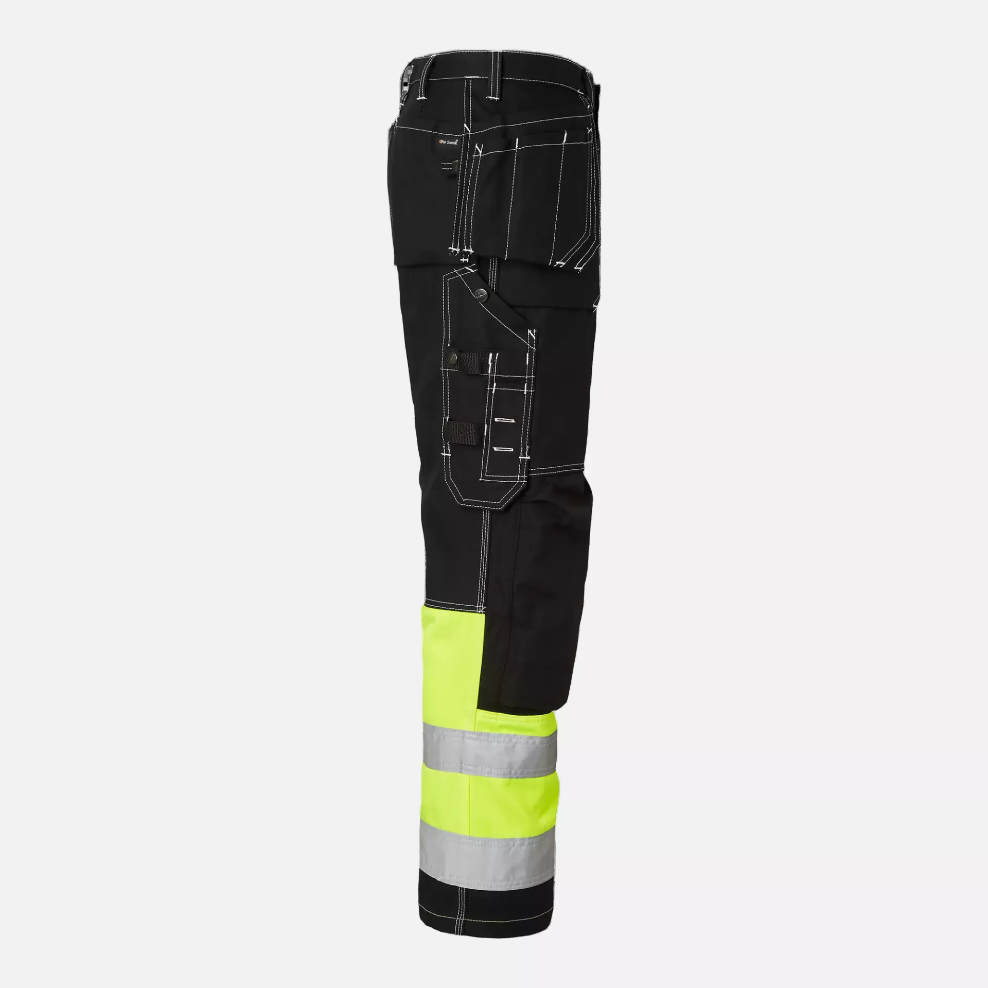 Top Swede 1000857914, Craftsmen Trousers High-Visibility, Black/High Vis Yellow, image 3