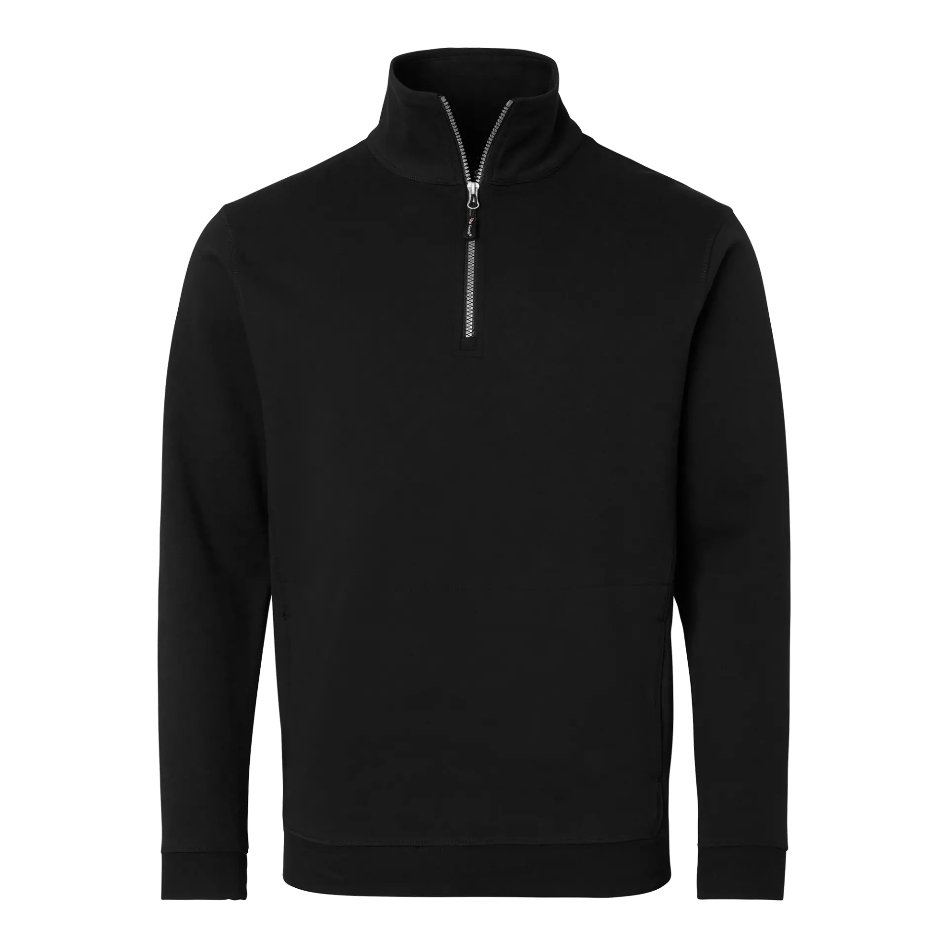 Top Swede 1000641001, Arbeits-Sweatshirt mit kurzem Reißverschluss, Schwarz