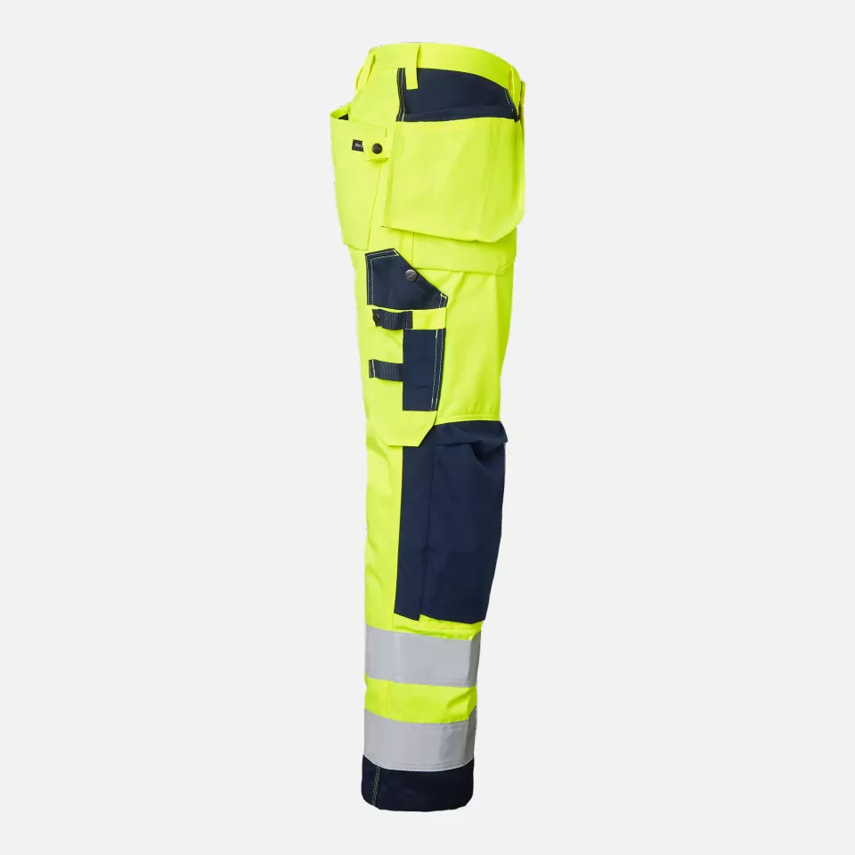 Top Swede 1000852983, Work Pants High-Visibility, High Vis Yellow/Navy, image 3, gallery thumbnail