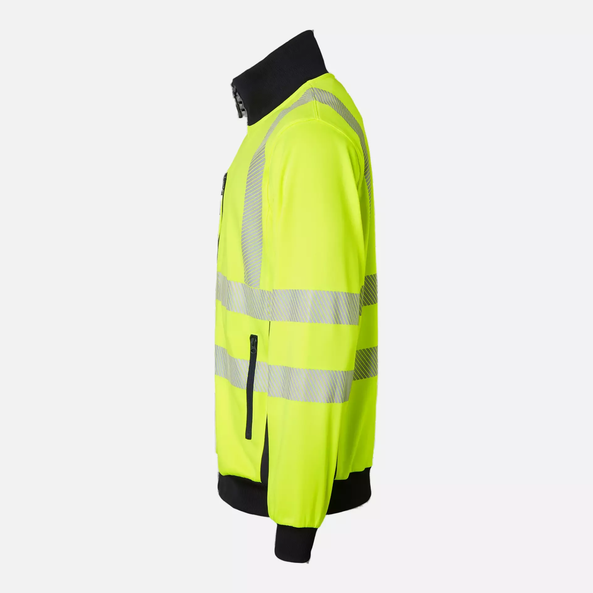 Top Swede 1000712983, Warnschutz-Sweatjacke, Leuchtgelb/Marine, image 4