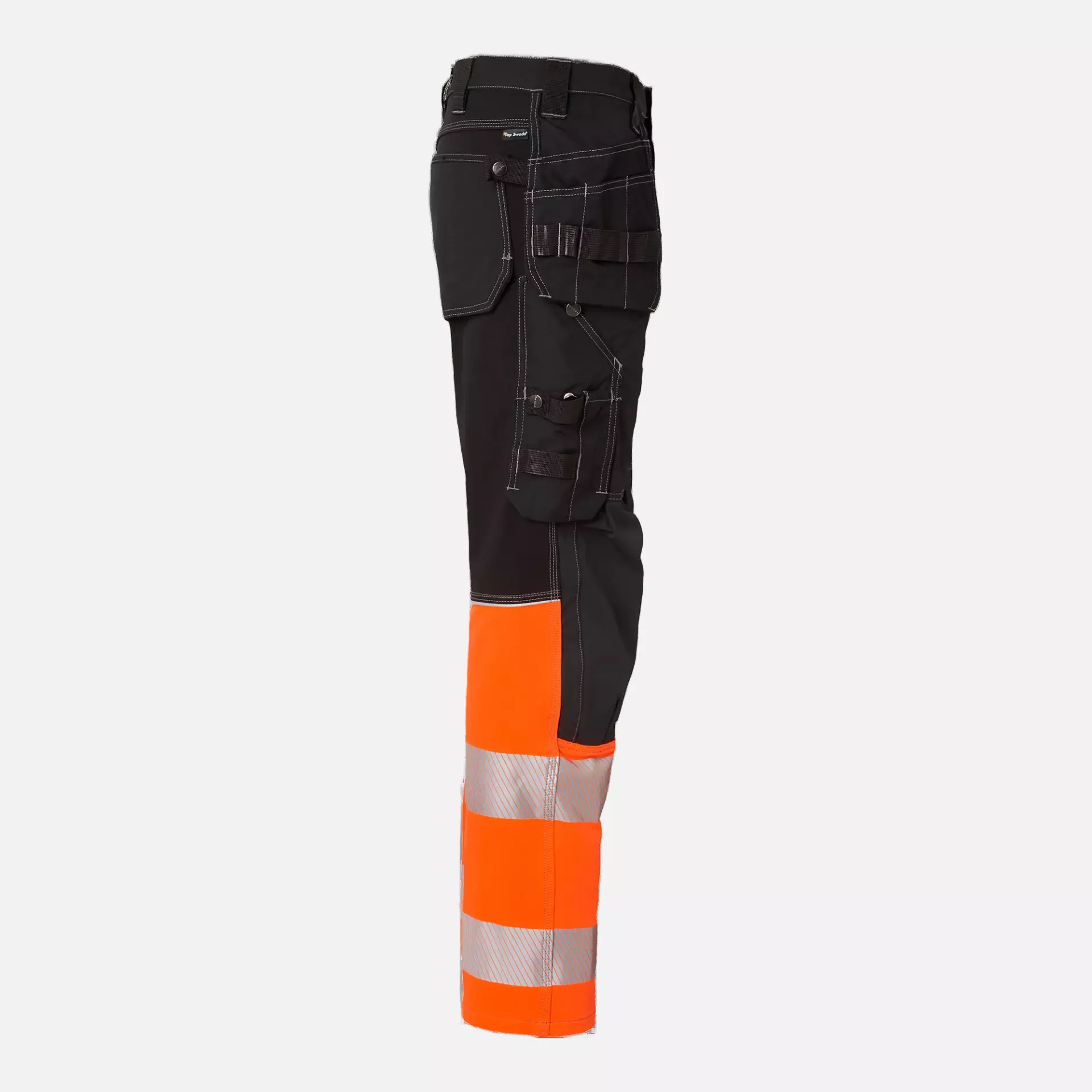Top Swede 1000882918, Craftsmen Trousers High-Visibility, Black/High Vis Orange, image 3