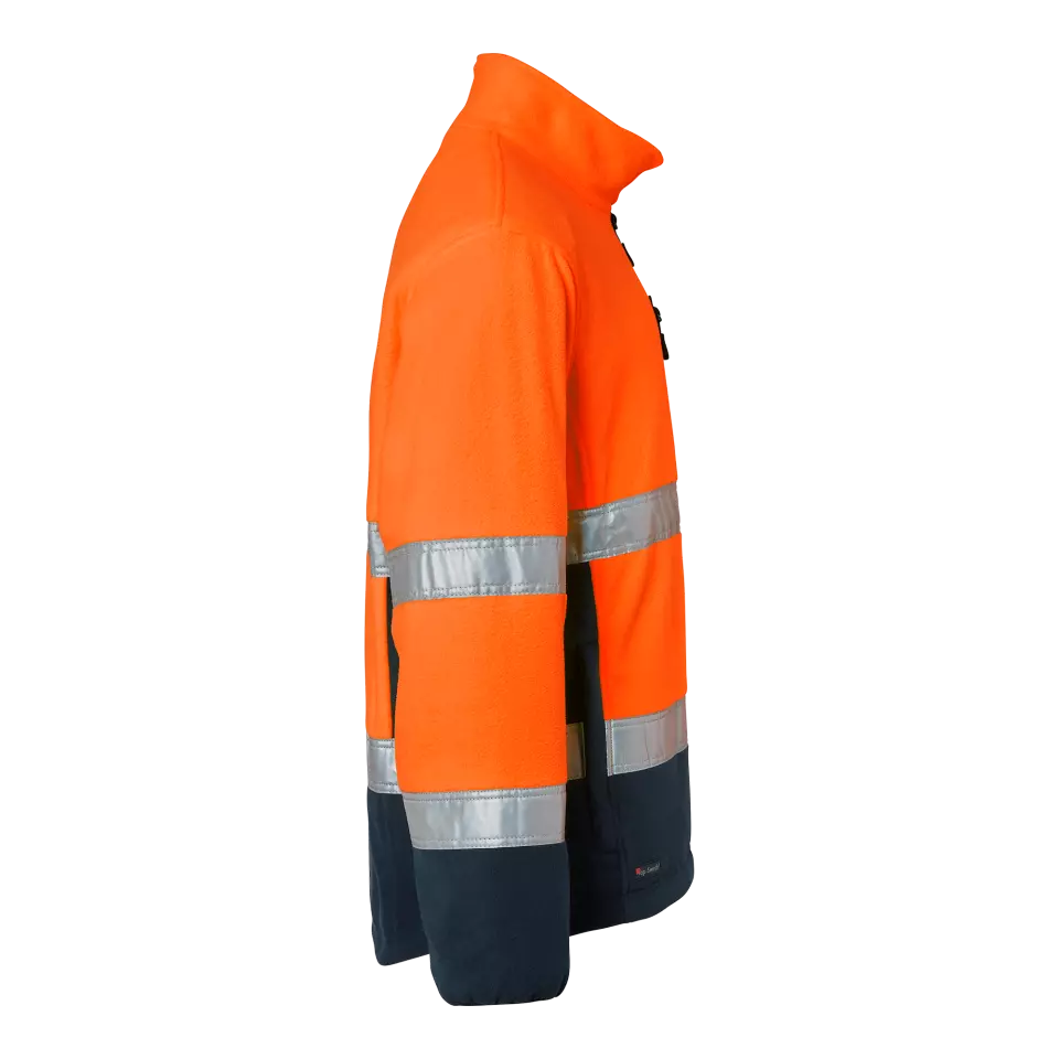 Top Swede 1000859991, High-Visibility Fleece Jacket, Orange/Navy, image 3, gallery thumbnail