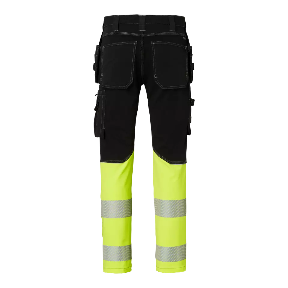 Top Swede 1000882914, Craftsmen Trousers High-Visibility, Black/High Vis Yellow, image 2, gallery thumbnail