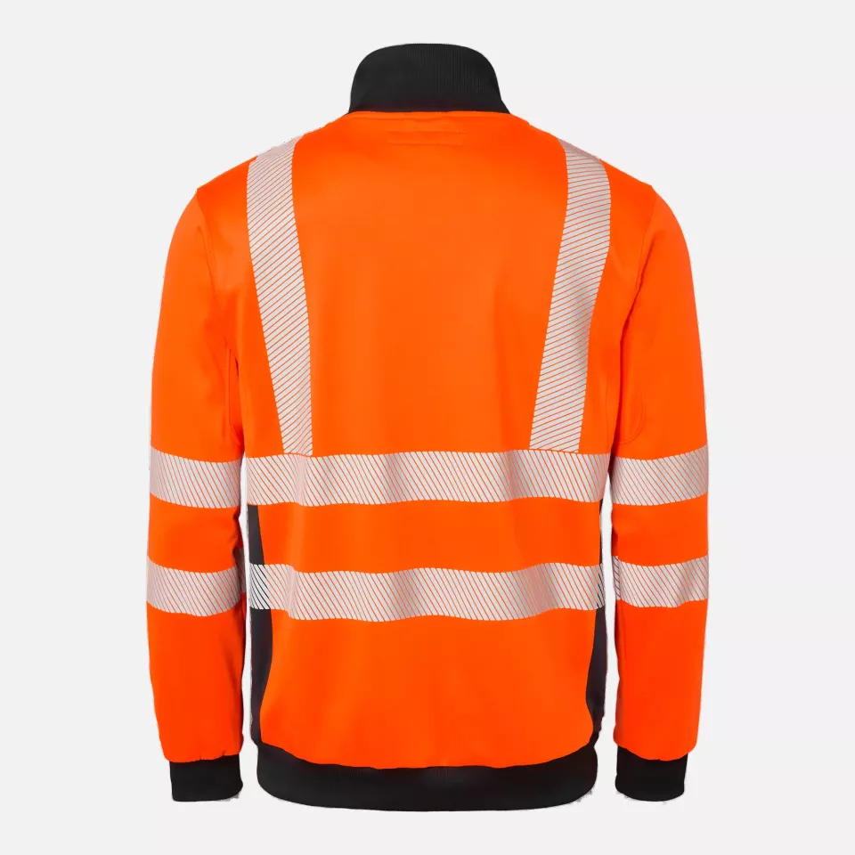 Top Swede 1000712991, Warnschutz-Sweatjacke, Warnorange/Marine, image 2, gallery thumbnail