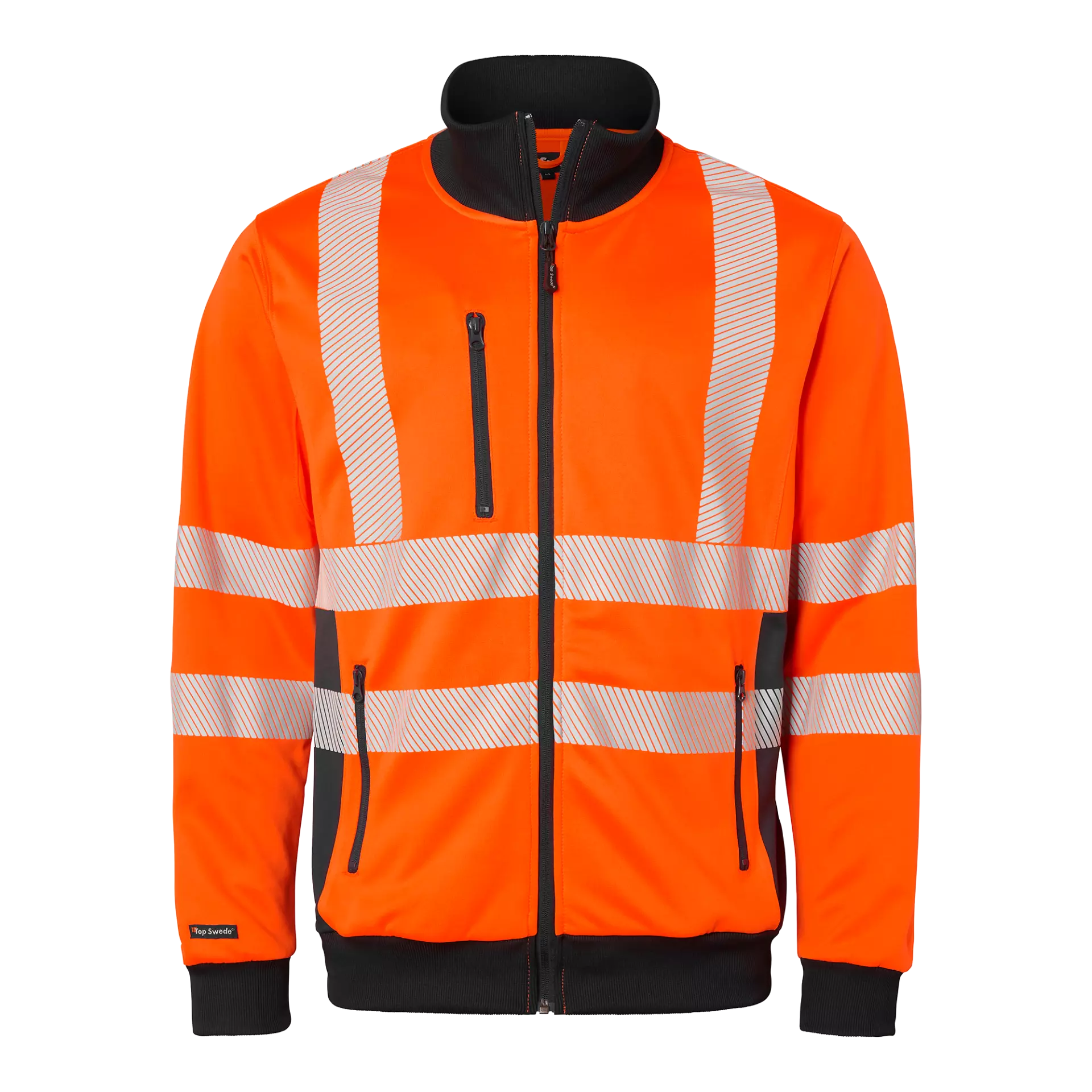 Top Swede 1000712991, High-Visibility Sweat Jacket, High Vis Orange/Navy, image 1