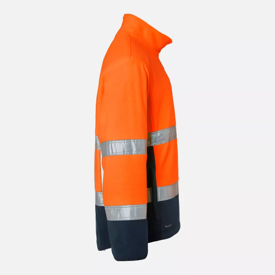 Top Swede 1000859991, High-Visibility Fleece Jacket, Orange/Navy, image 3, gallery thumbnail