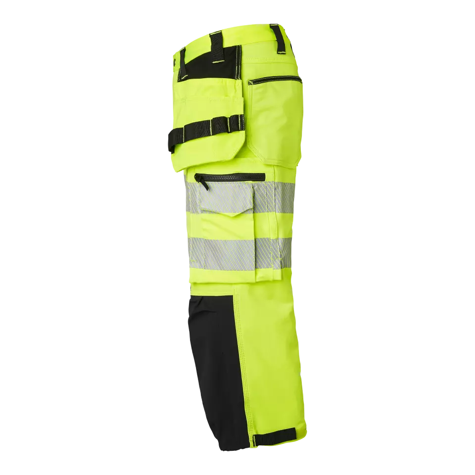 Top Swede 1000884982, Craftsmen 3/4 Trousers High-Visibility, High Vis Yellow/Black, image 4, gallery thumbnail