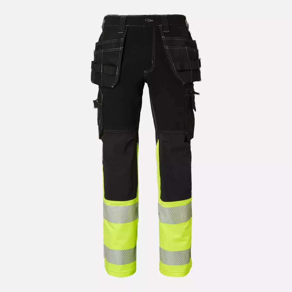 Top Swede 1000882914, Craftsmen Trousers High-Visibility, Black/High Vis Yellow, image 1, gallery thumbnail