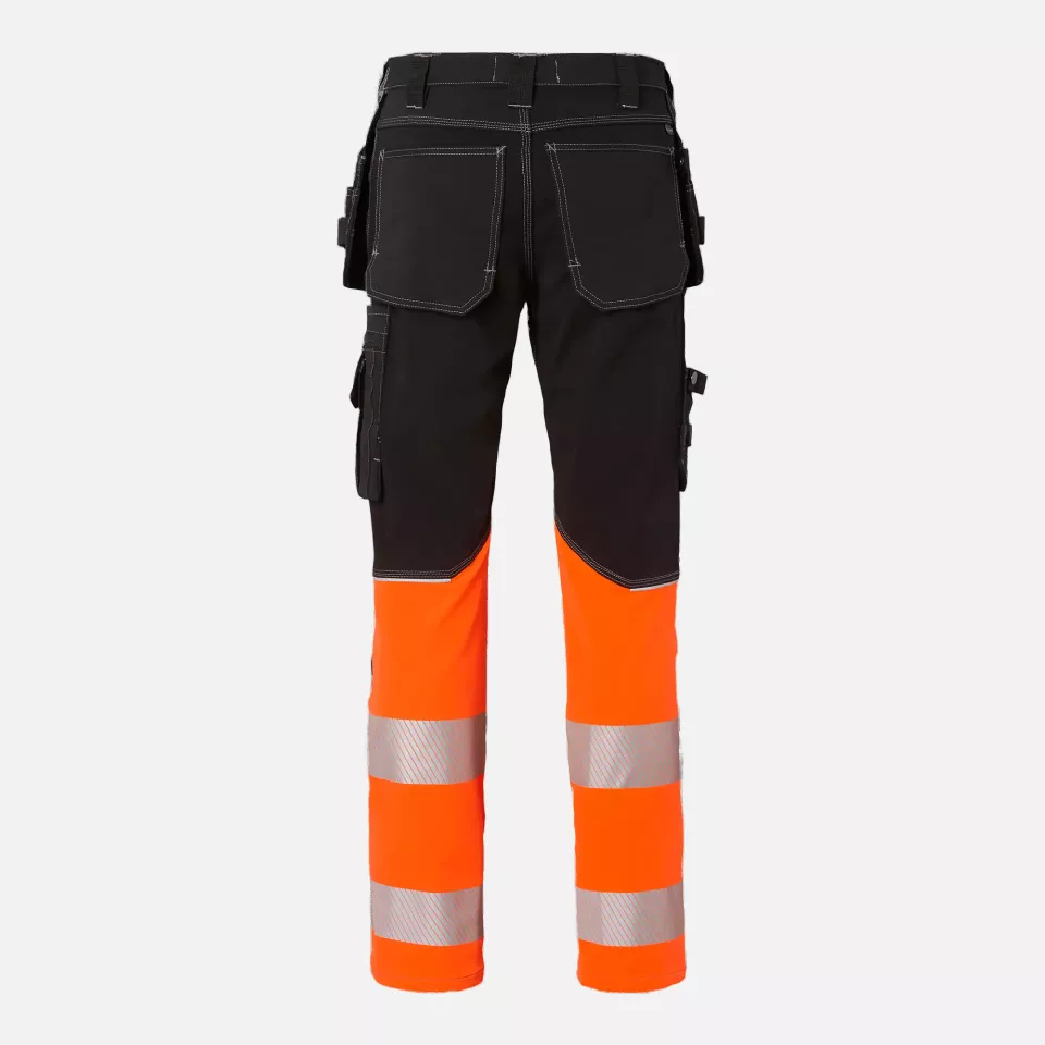 Top Swede 1000882918, Craftsmen Trousers High-Visibility, Black/High Vis Orange, image 2, gallery thumbnail