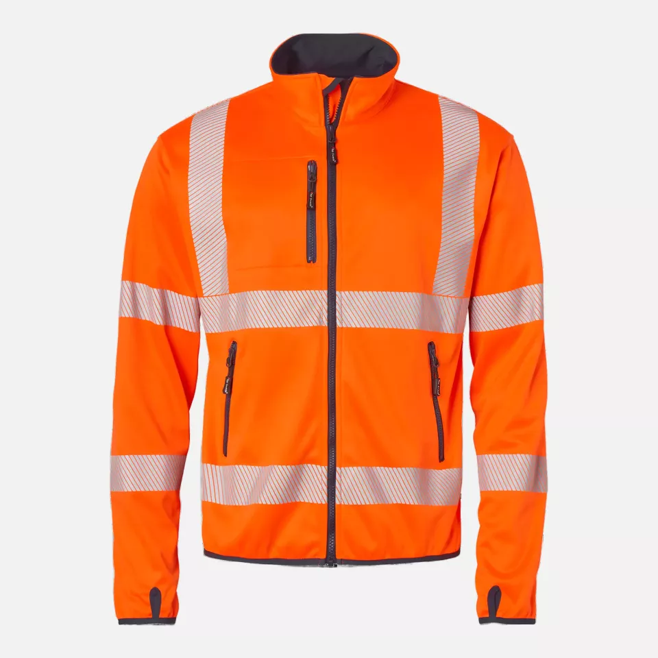 Top Swede 1000985991, High-Visibility Softshell Jacket, High Vis Orange/Navy, image 1, gallery thumbnail