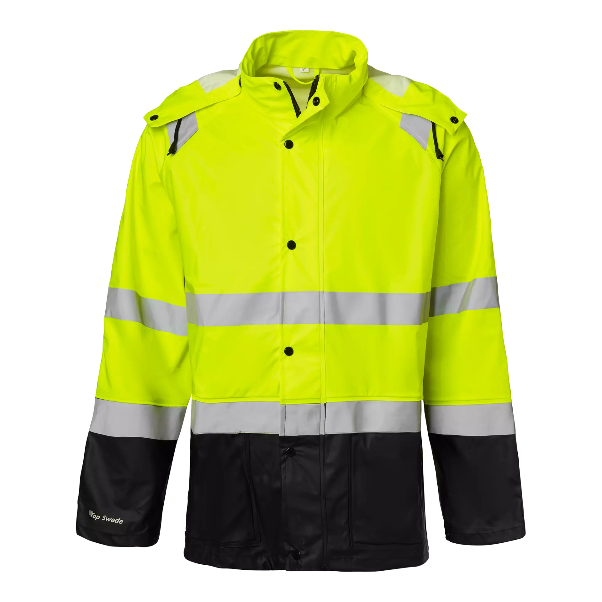 Top Swede 1000732982, High-Visibility Rain Jacket, High Vis Yellow/Black, image 1