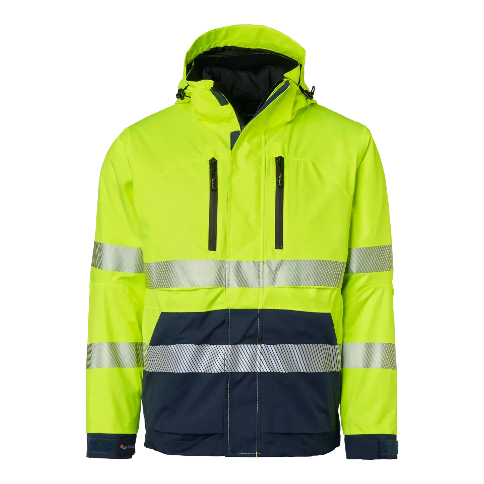 Top Swede 1000691983, Work Jacket, High Vis Yellow/Navy