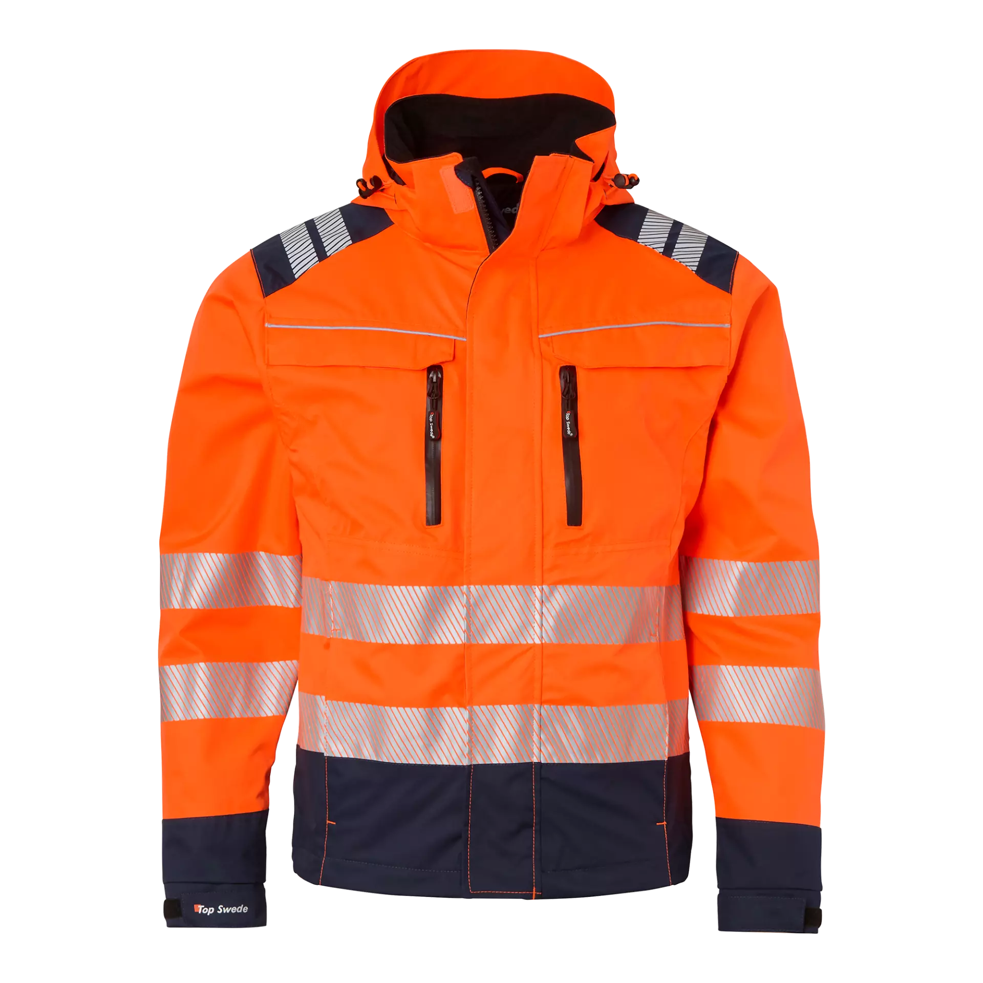 Top Swede 1000694991, High-Visibility Work Jacket, Orange/Navy, image 1