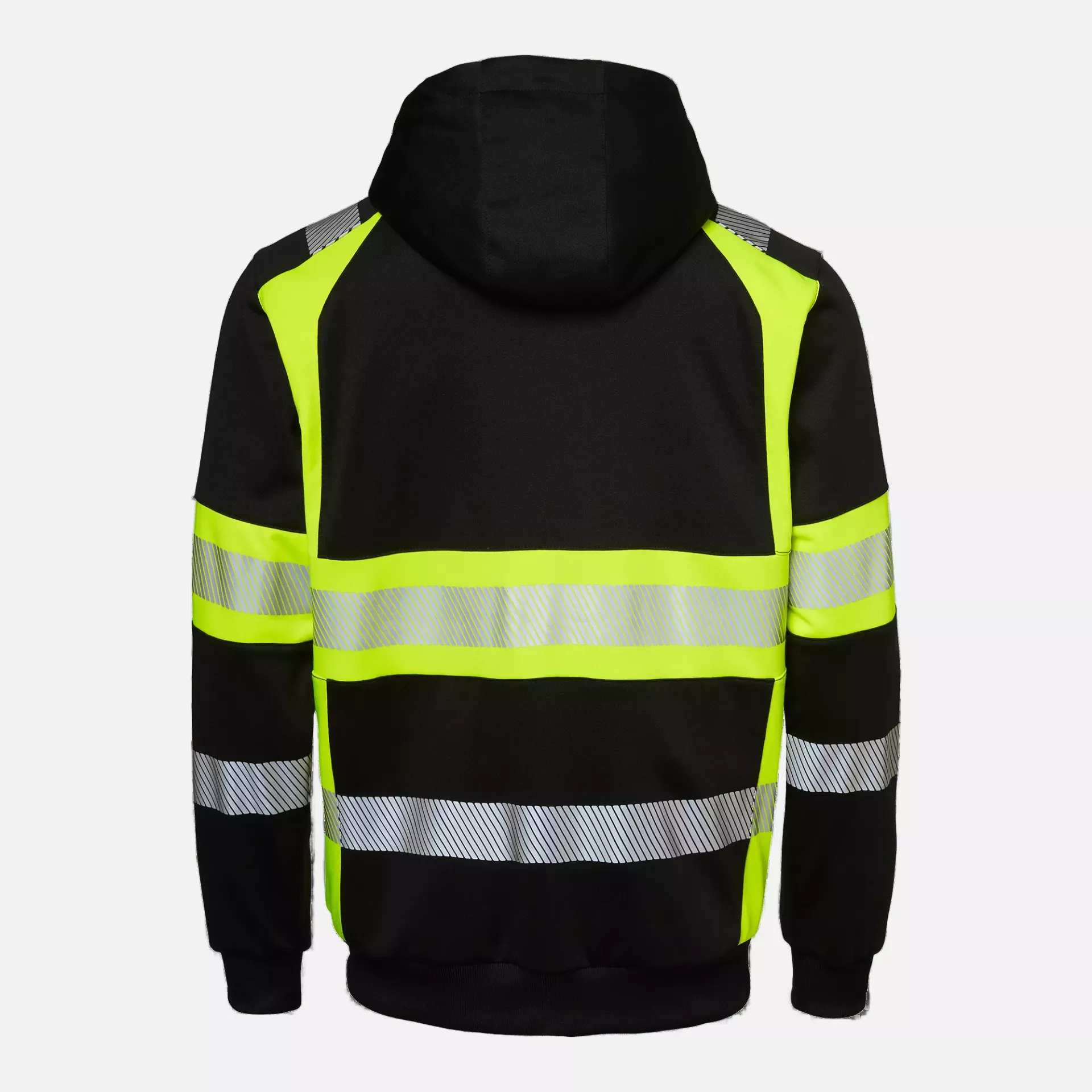 Top Swede 1001889914, Hooded Sweat Jacket, Black/High Vis Yellow, image 2