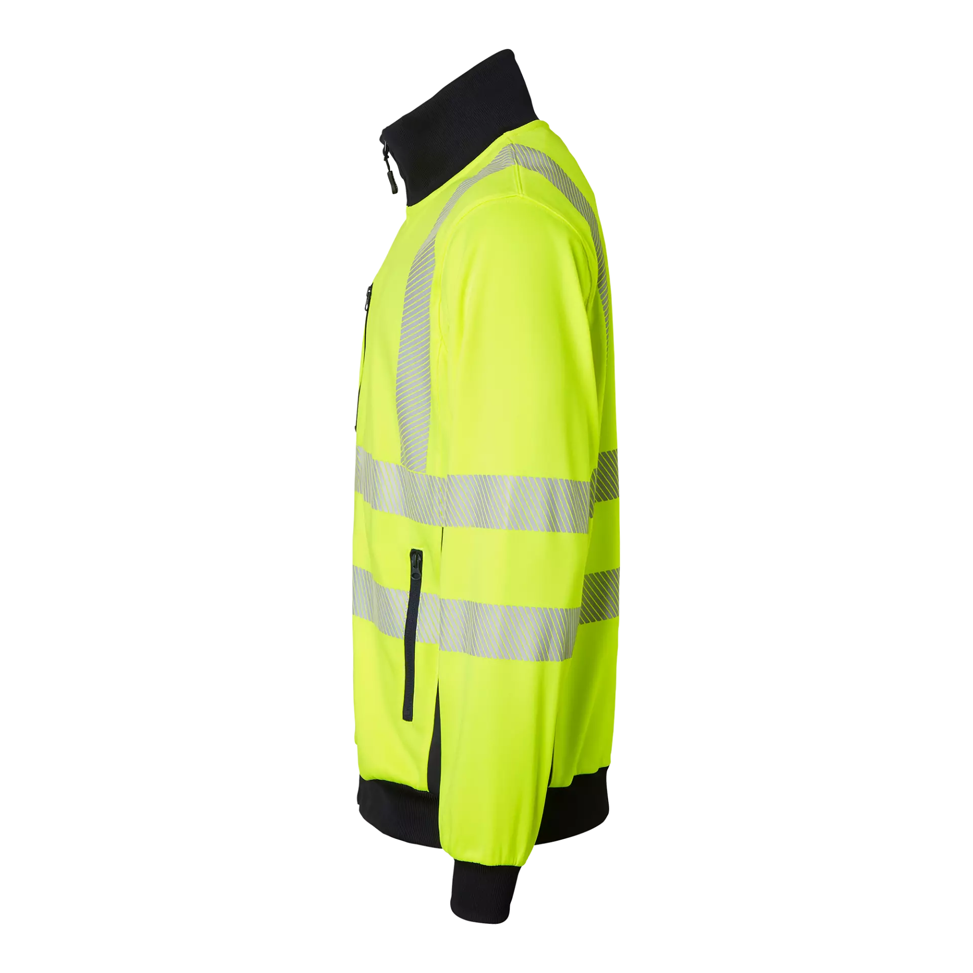 Top Swede 1000712983, Warnschutz-Sweatjacke, Leuchtgelb/Marine, image 4