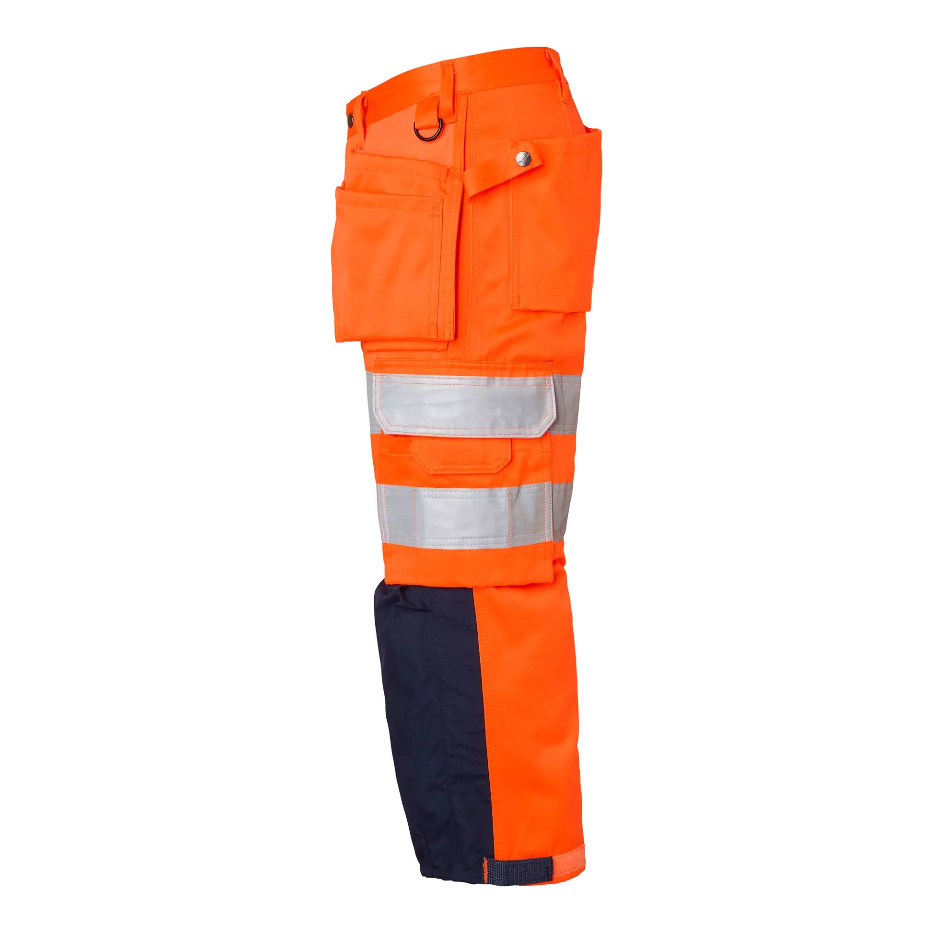 Top Swede 1000826991, Warnschutz-Handwerker-3/4-Hose, Warnorange/Marine, image 4