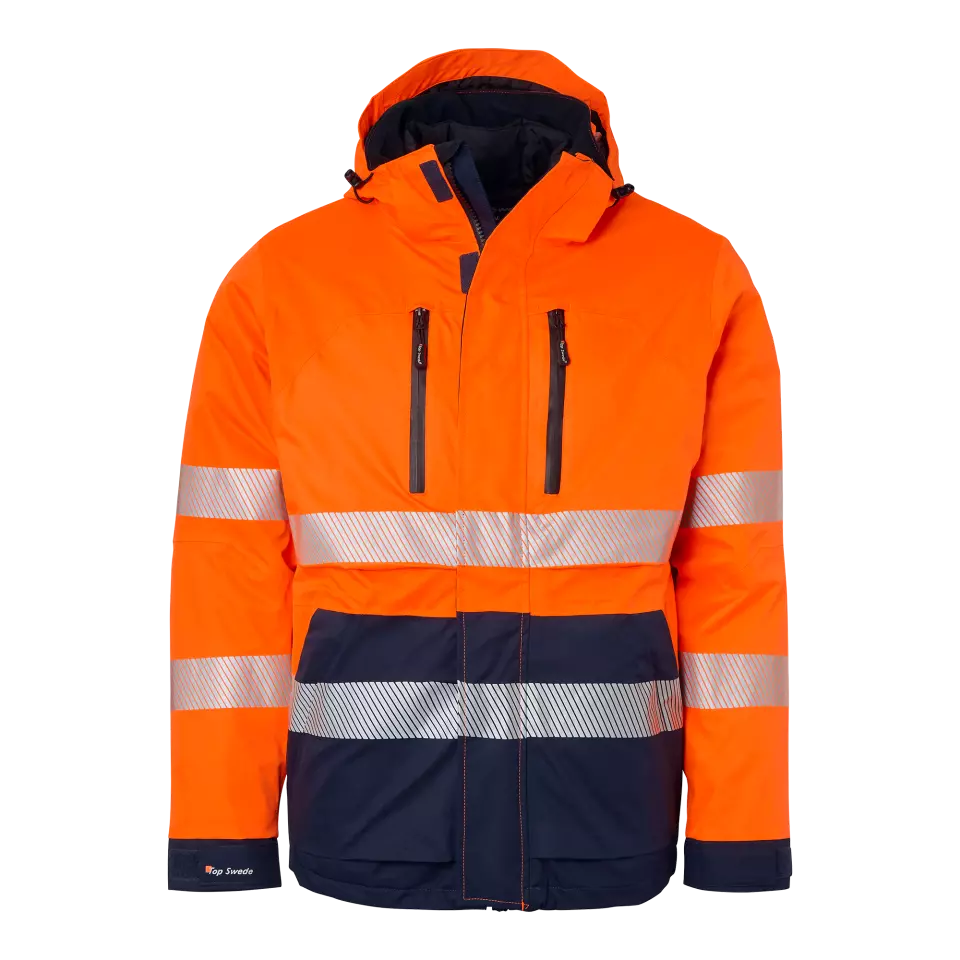 Top Swede 1000691991, Jacket Fluorescent, Orange/Navy