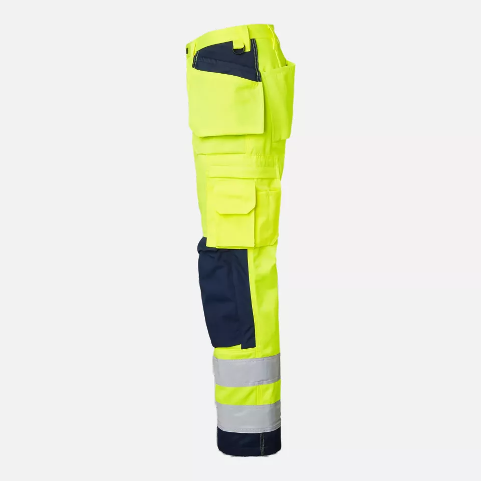 Top Swede 1000852983, Work Pants High-Visibility, High Vis Yellow/Navy, image 4, gallery thumbnail