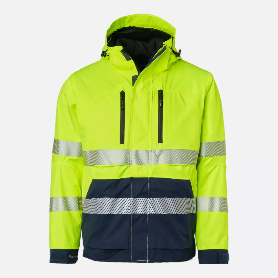Top Swede 1000691983, Work Jacket, High Vis Yellow/Navy, image 1, gallery thumbnail