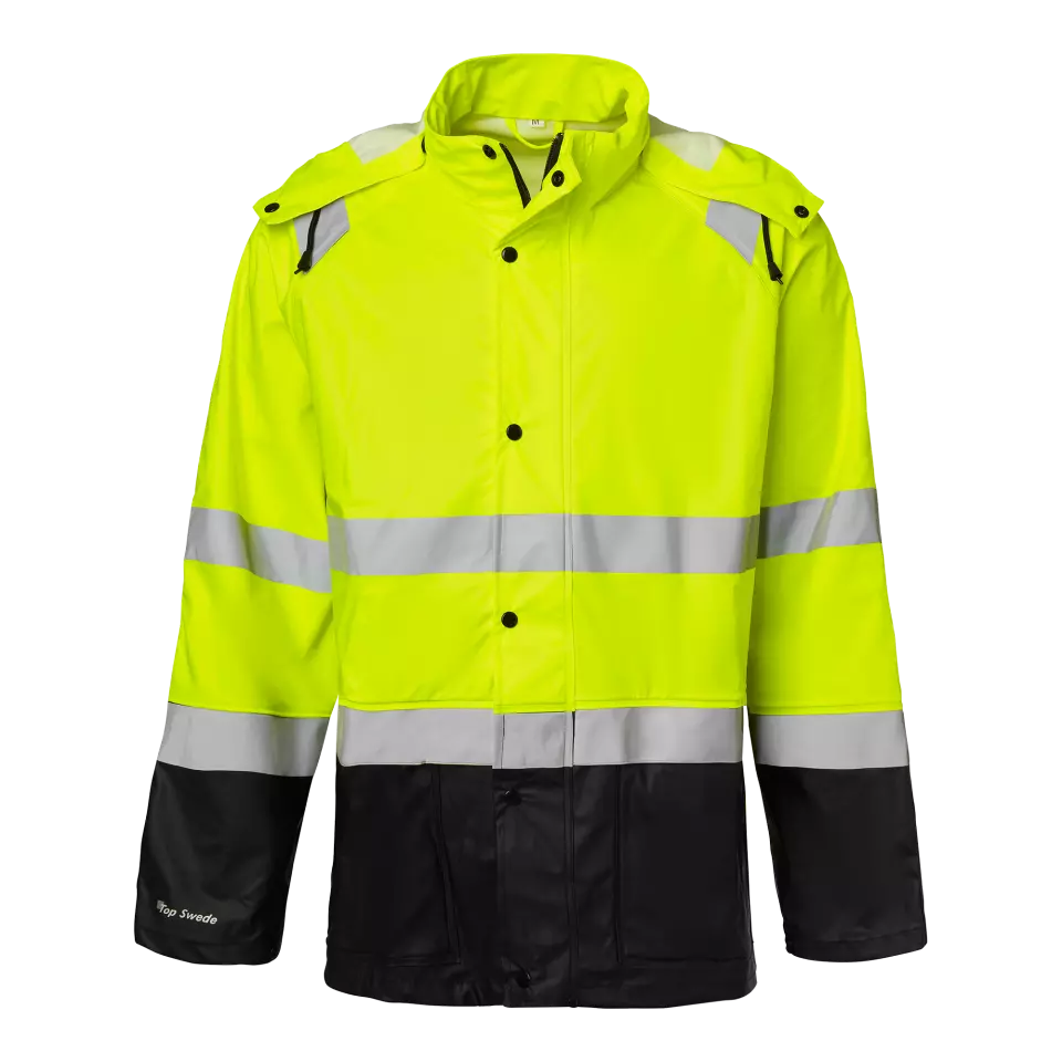 Top Swede 1000732982, High-Visibility Rain Jacket, High Vis Yellow/Black, image 1, gallery thumbnail
