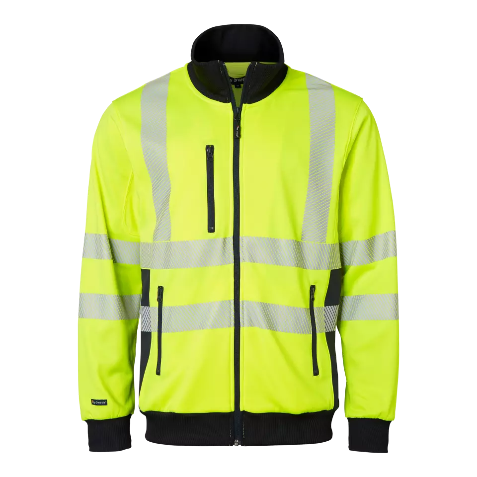 Top Swede 1000712983, Warnschutz-Sweatjacke, Leuchtgelb/Marine, image 1, gallery thumbnail