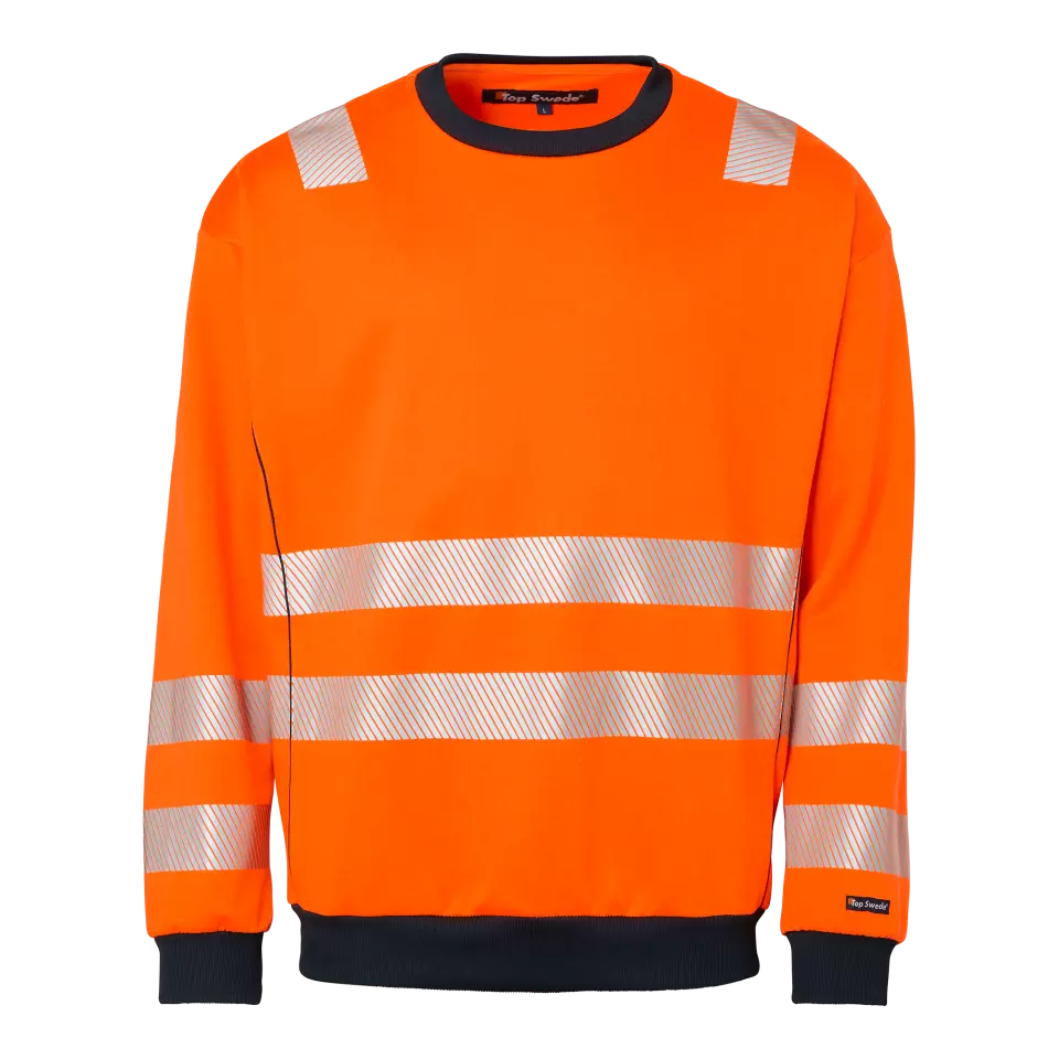 Top Swede 1000740811, High-Visibility Sweatshirt, High Vis Orange/Black, image 1, gallery thumbnail
