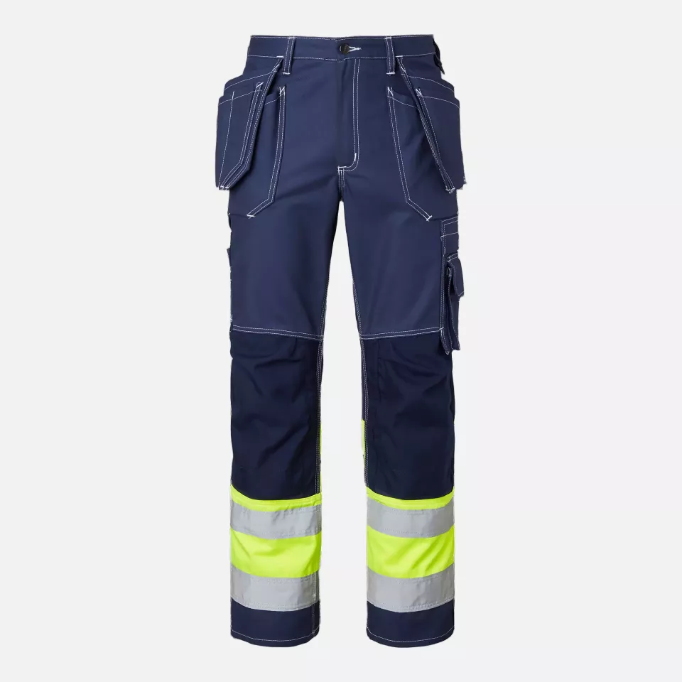 Top Swede 1000857960, Craftsmen Trousers High-Visibility, Navy/High Vis Yellow, image 1, gallery thumbnail