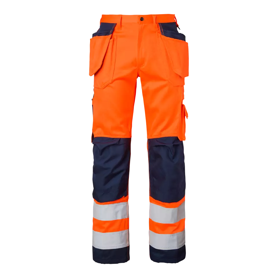 Top Swede 1000852991, Handwerker-Warnschutzhose, High Vis Orange/Marine, image 1, gallery thumbnail