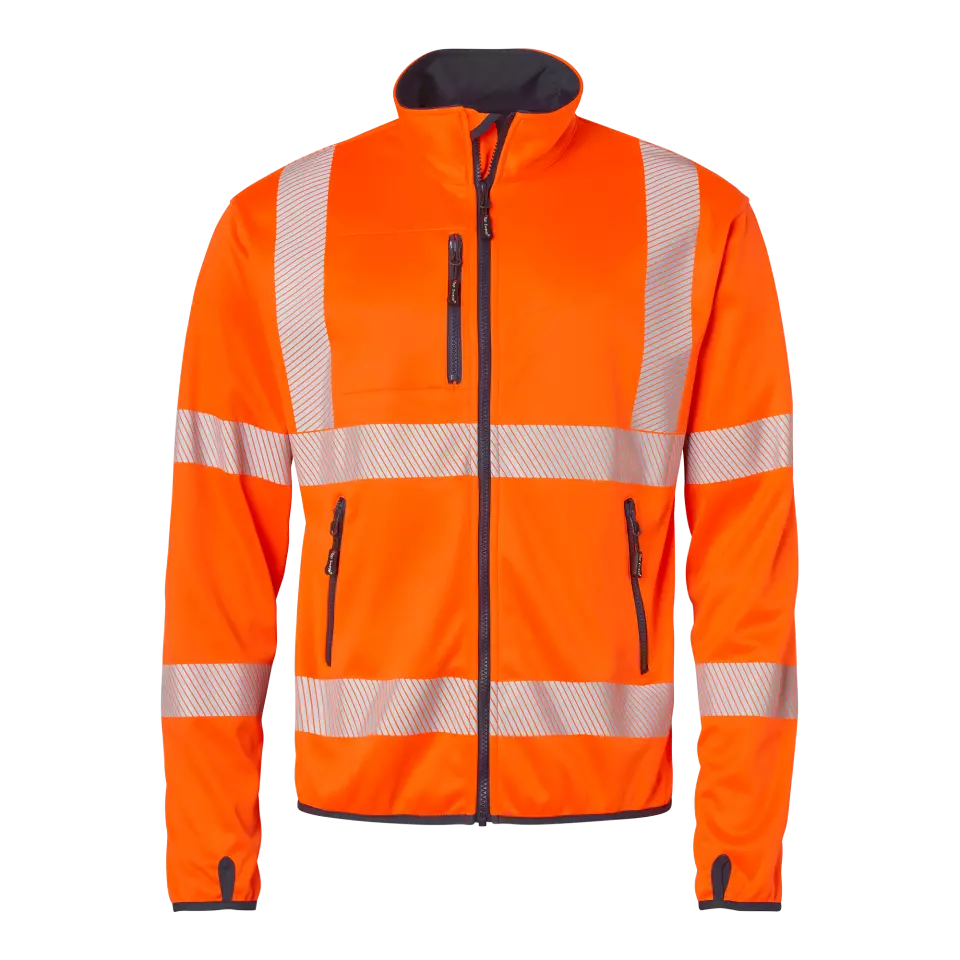 Top Swede 1000985991, Warnschutz-Softshelljacke, Warnorange/Marine