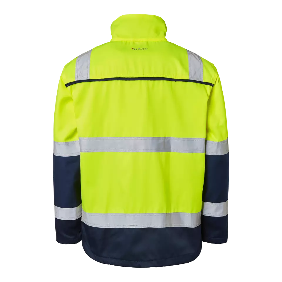 Top Swede 1000911983, High-Visibility Jacket, Yellow/Navy, image 2, gallery thumbnail