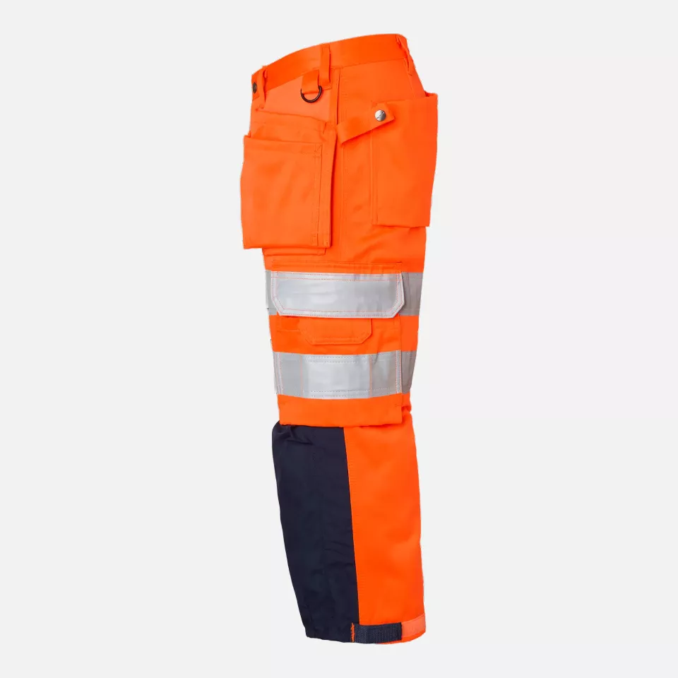 Top Swede 1000826991, Craftsmen 3/4 Trousers High-Visibility, High Vis Orange/Navy, image 4, gallery thumbnail