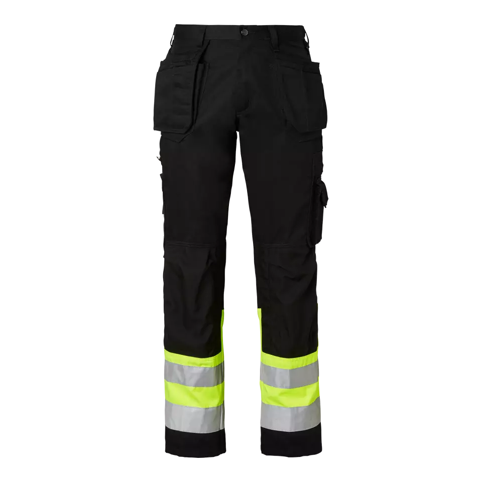 Top Swede 1000825914, Craftsmen Trousers High-Visibility, Black/High Vis Yellow, image 1, gallery thumbnail