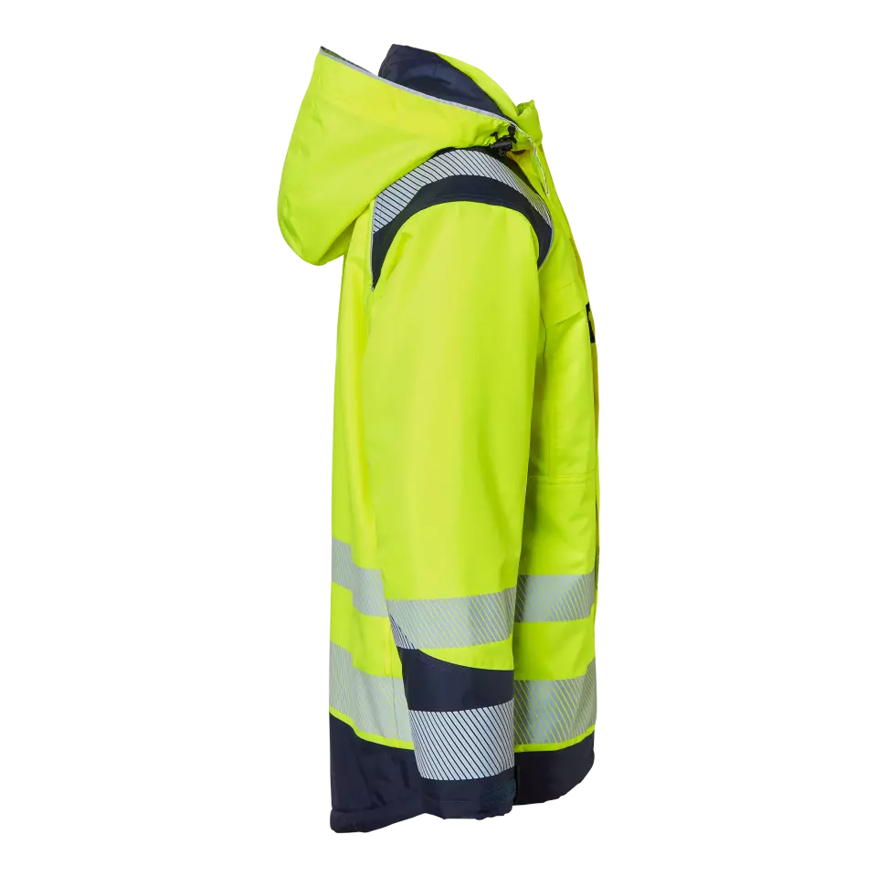Top Swede 1000684983, High-Visibility Jacket, Yellow/Navy, image 3, gallery thumbnail