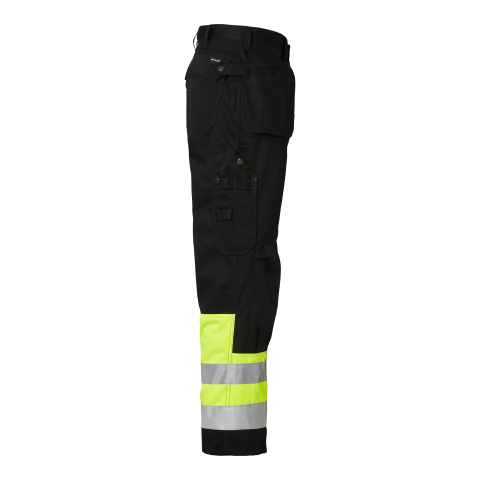 Top Swede 1000825914, Craftsmen Trousers High-Visibility, Black/High Vis Yellow, image 3, gallery thumbnail